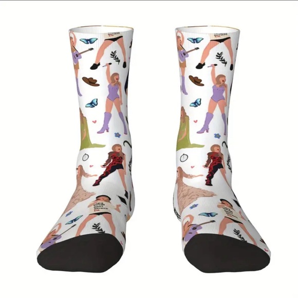 TAYLOR SWIFT inspired Swiftie Crew Socks | Eras Tour Outfits Concert Rep Gift 🏰 - Picture 5 of 10